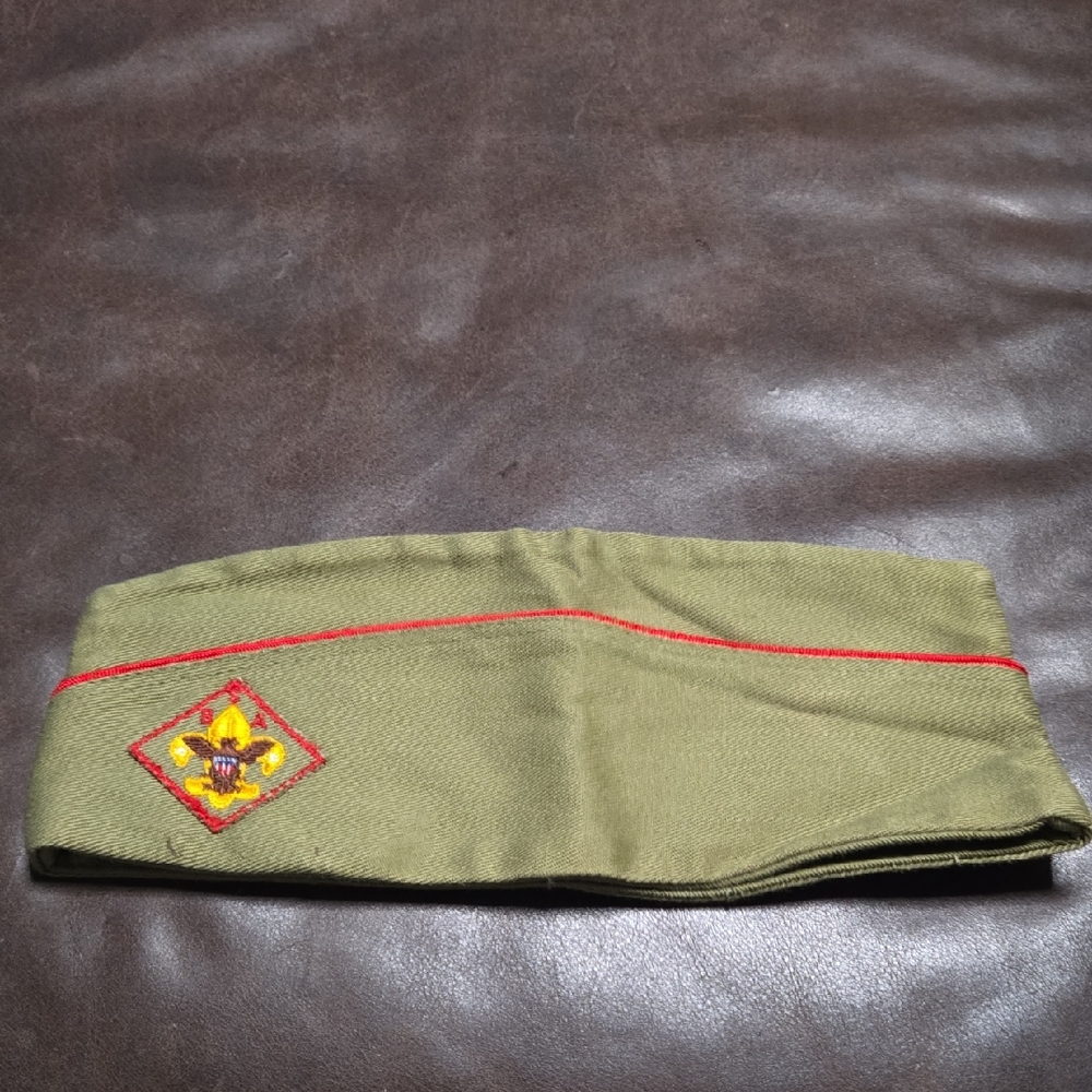 Olive Green 1950's Boy Scout Cap